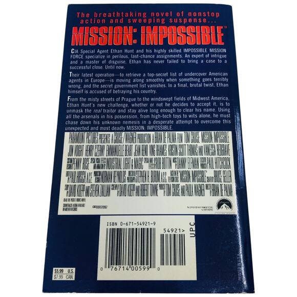 Mission: Impossible a Novel by Peter Barsocchini 1996 Pocket Books - Picture 2 of 8